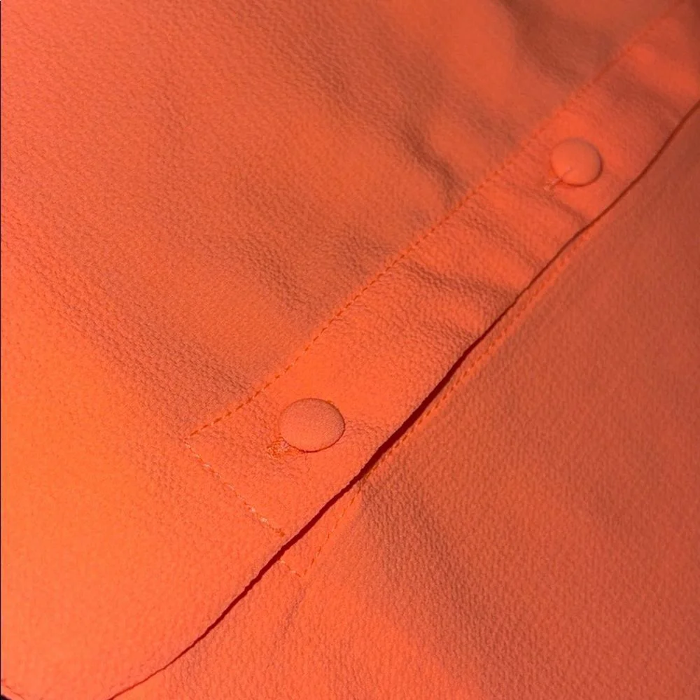 NECESSARY Clothing | Neon Orange Scalloped Crop Frilly Summer Tank - Picture 3 of 6